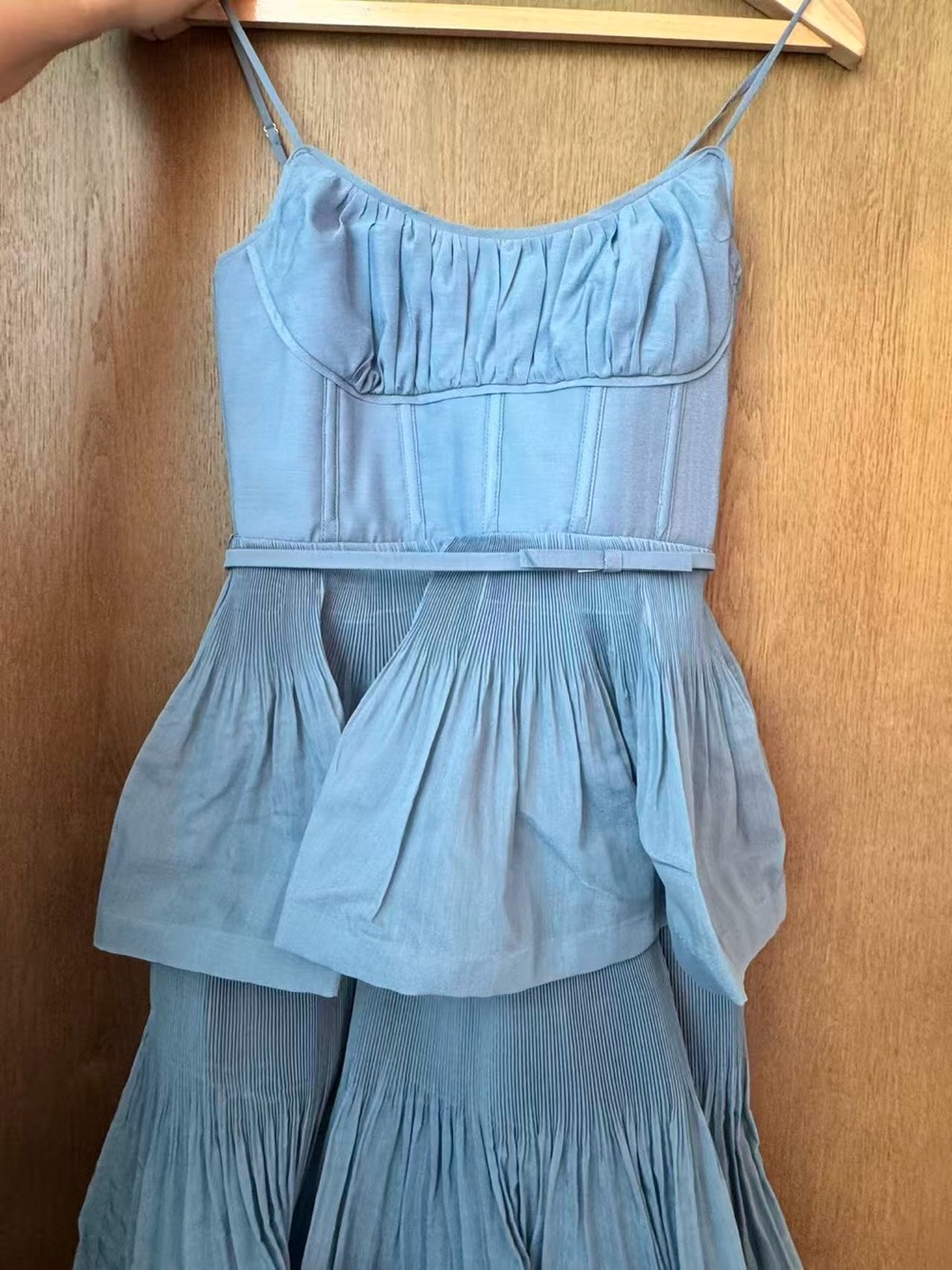 Zimmermann Tiered Midi Dress in Dusty Blue size 0 - Picture 8 of 12